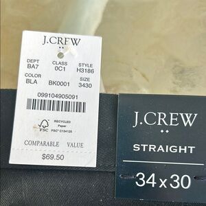 J. Crew Black Chinos & Khakis